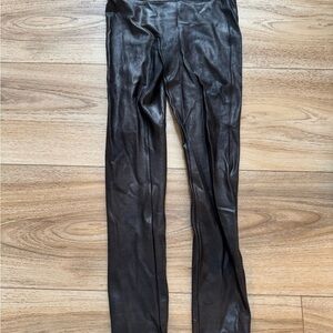 SPANX Shiny Black Leggings